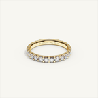 MONTE M25 3 mm diamond eternity ring in 18K yellow gold — view 1