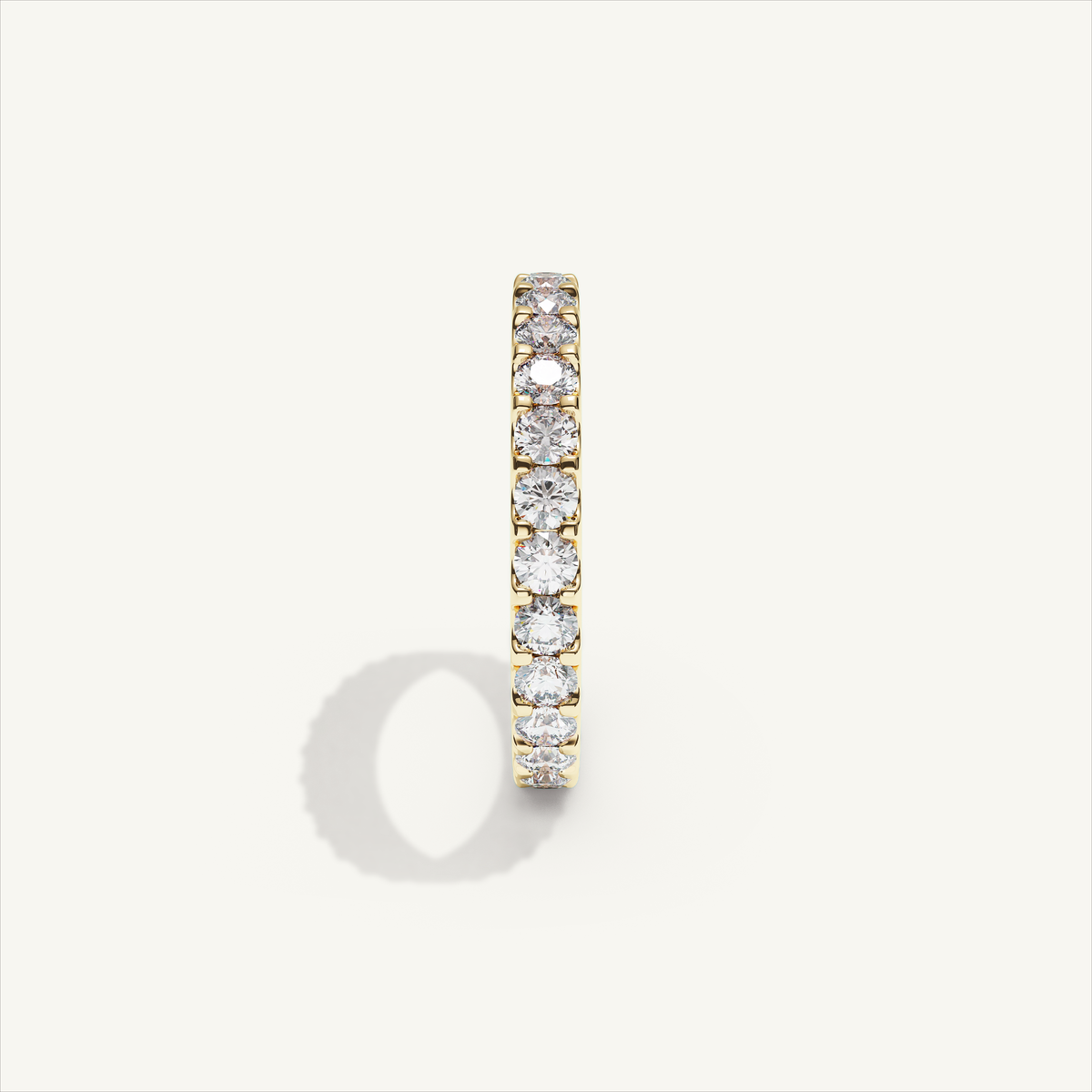 MONTE M25 3 mm diamond eternity ring in 18K yellow gold — view 4