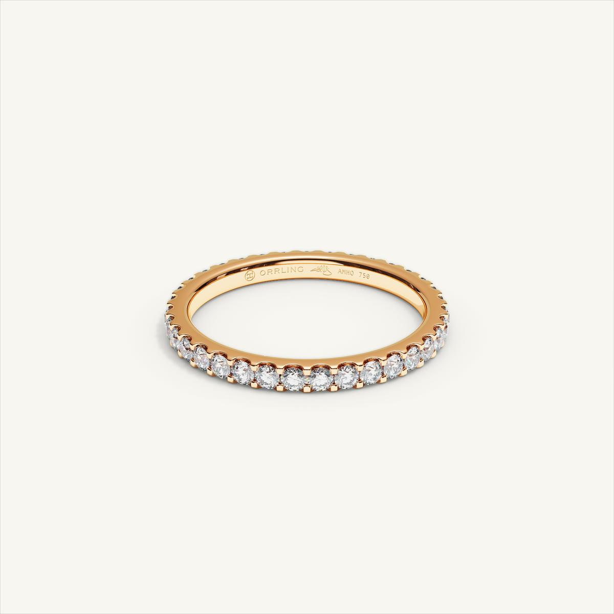 MONTE M25 diamond eternity ring in 18K rose gold — view 1