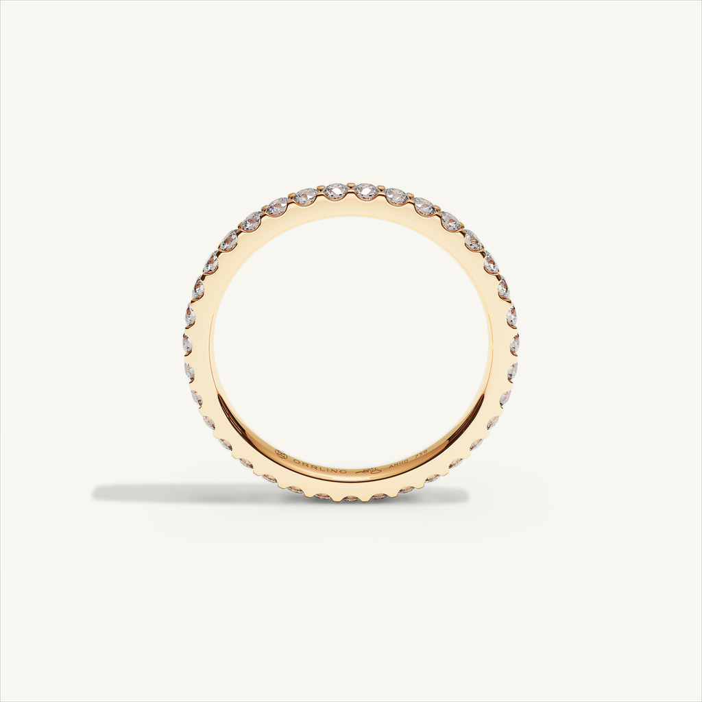 MONTE M25 diamond eternity ring in 18K rose gold — view 3