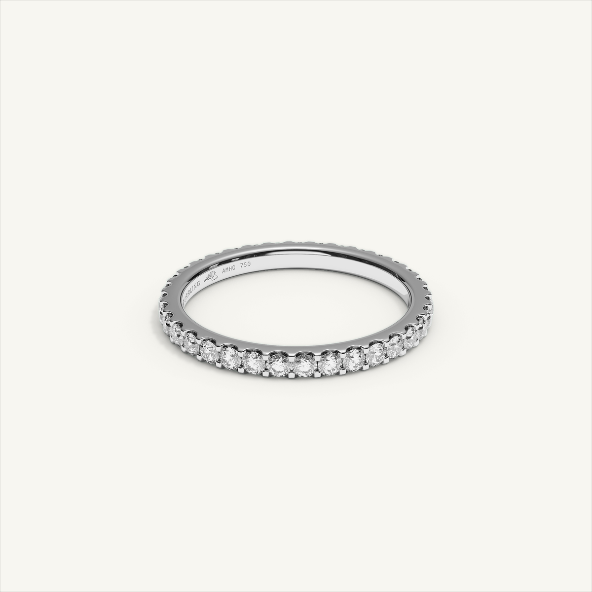 MONTE M25 diamond eternity ring in 18K white gold — view 2