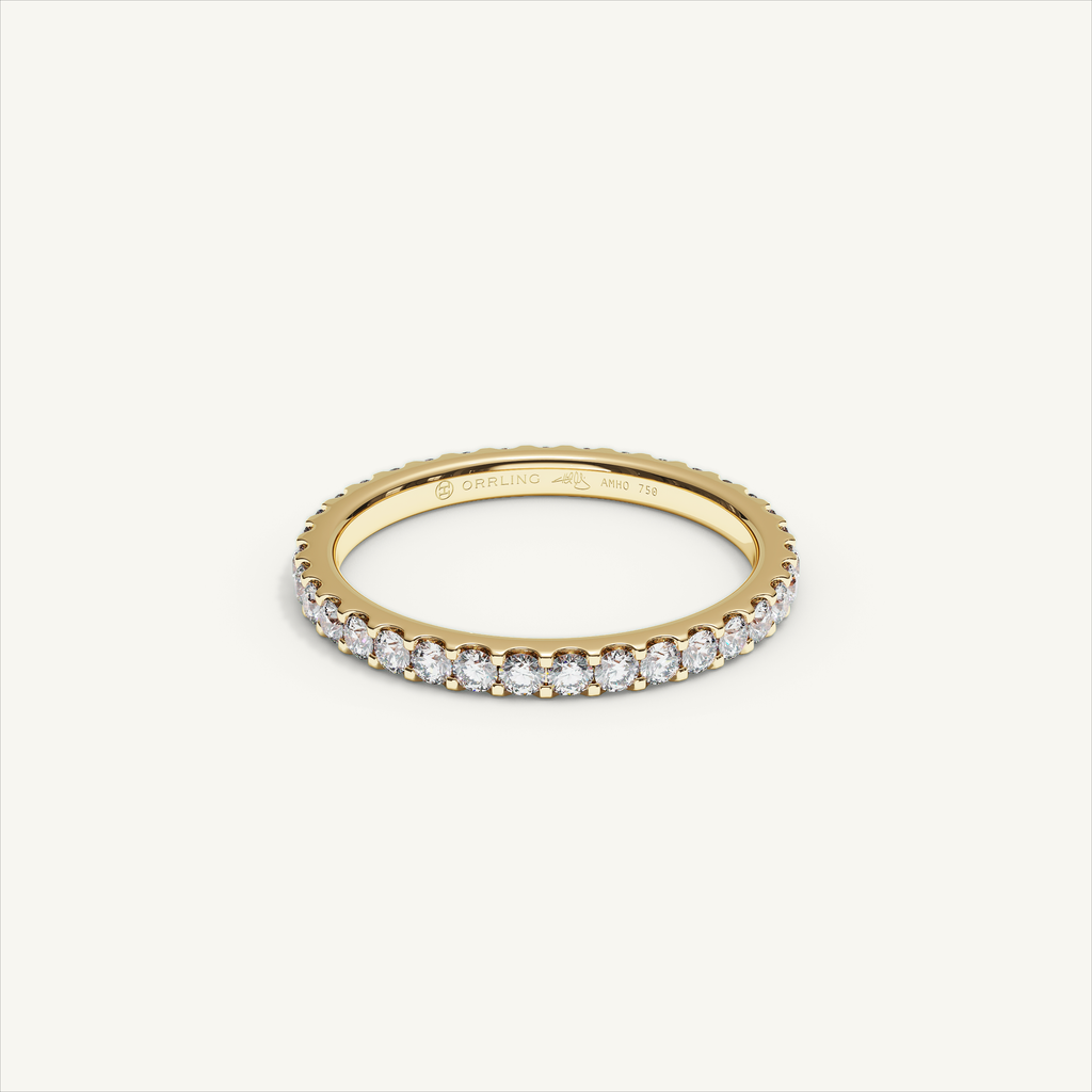 MONTE M25 diamond eternity ring in 18K yellow gold — view 1
