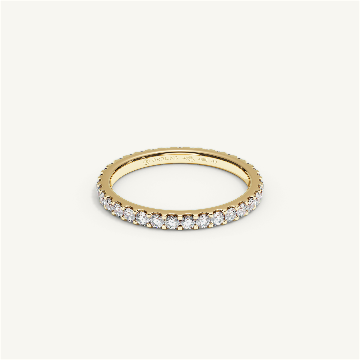 MONTE M25 diamond eternity ring in 18K yellow gold — view 1