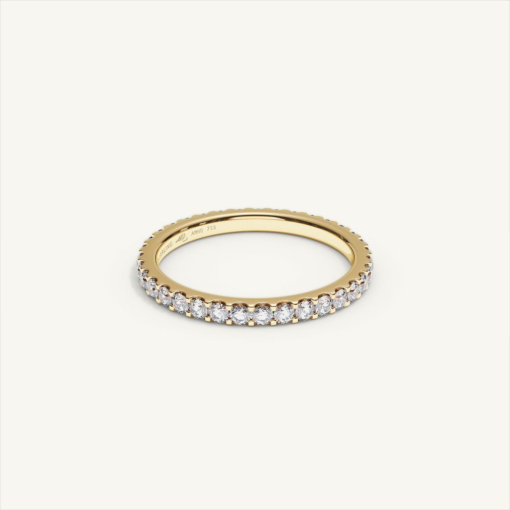 MONTE M25 diamond eternity ring in 18K yellow gold — view 2