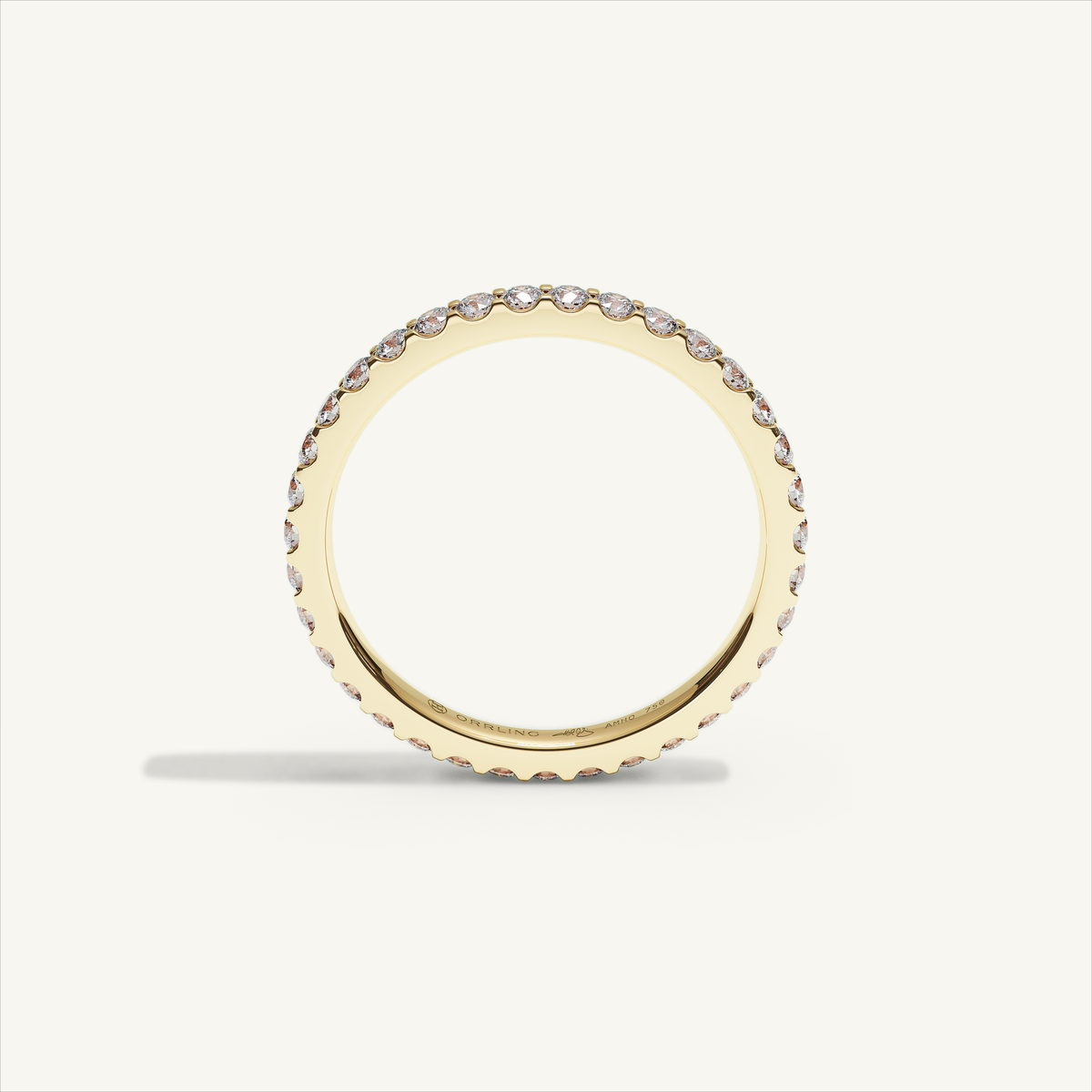 MONTE M25 diamond eternity ring in 18K yellow gold — view 3