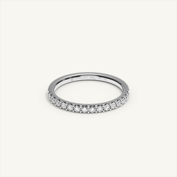 MONTE M25 Half Eternity Ring, 18K white gold, view 1