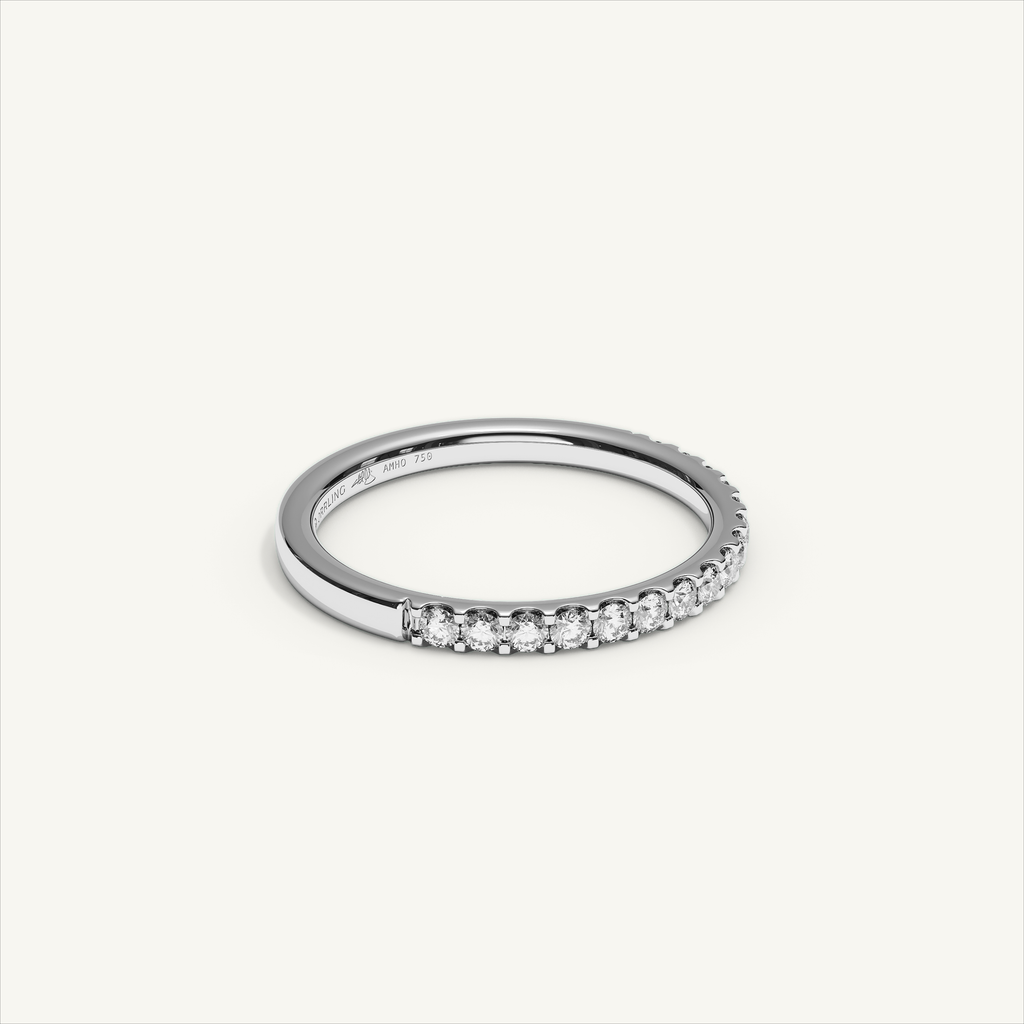MONTE M25 Half Eternity Ring, 18K white gold, view 2