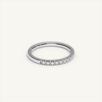 MONTE M25 Half Eternity Ring, 18K white gold, view 2
