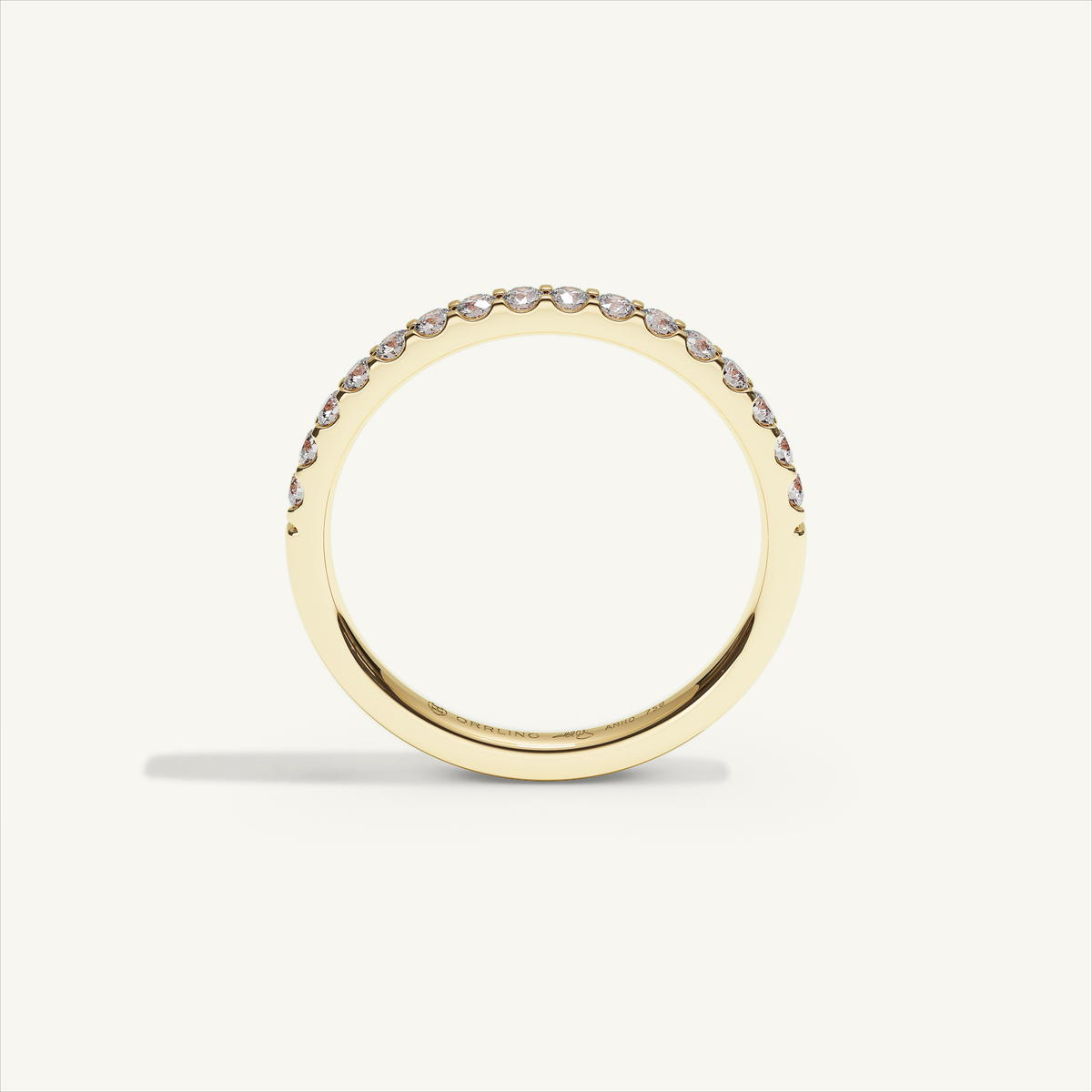 MONTE M25 Half Eternity Ring, 18K yellow gold, view 3