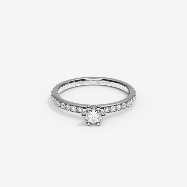 ORRIELLECANAL — Round Solitaire 2 mm · Diamond Band | White Gold | View 0