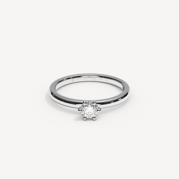 ORRIELLE — Round Solitaire 2 mm | White Gold | View 0