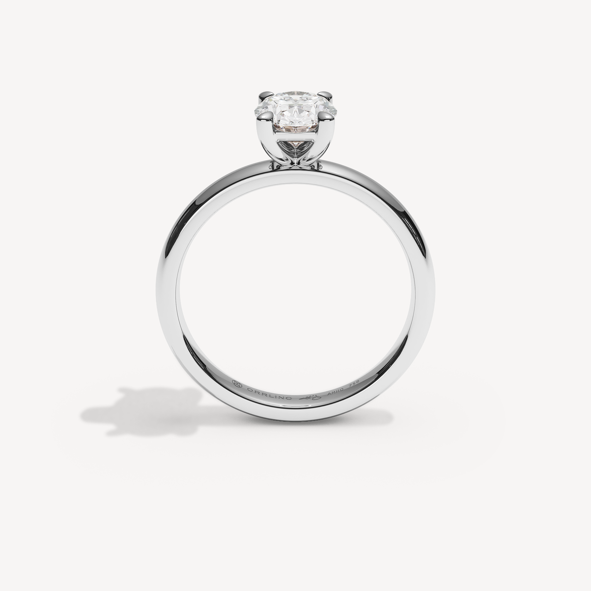 016) PHELIA 92-2,5. Oval 1,00 | White Gold | View 2
