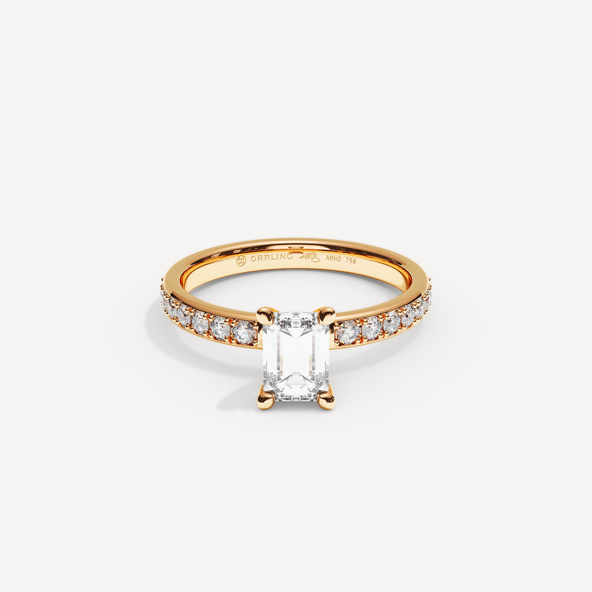 021) REFELLECANAL 92-2,5. Smaragd 0,70 + 0,02 sidstenar | Rose Gold | View 0