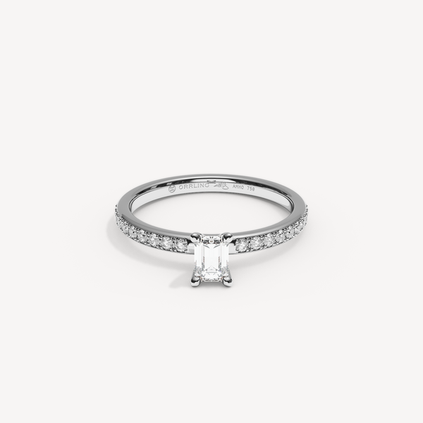 025) REFELLECANAL  92-2. Smaragd 0,30 + 0,01 sidstenar | White Gold | View 0