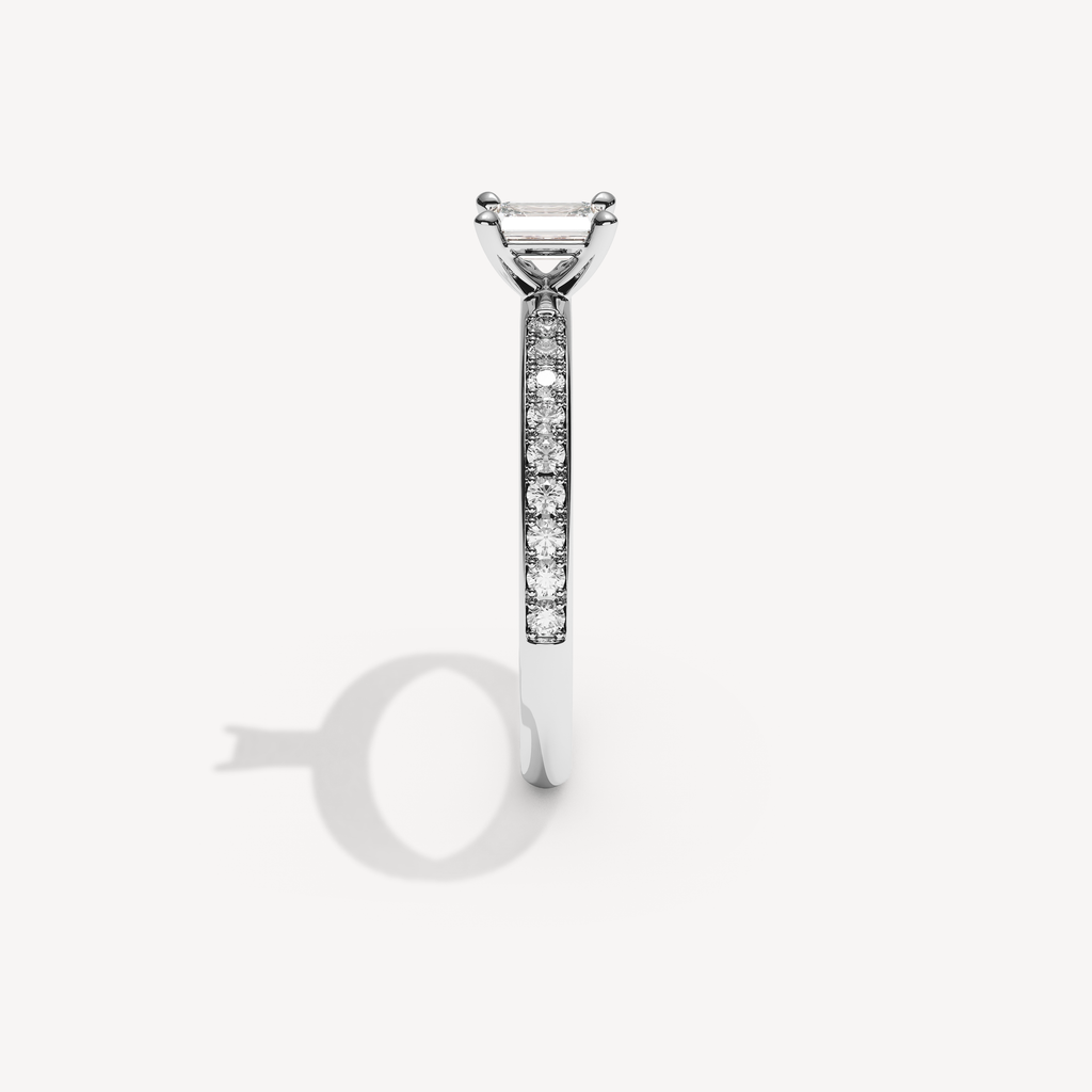 025) REFELLECANAL  92-2. Smaragd 0,30 + 0,01 sidstenar | White Gold | View 3