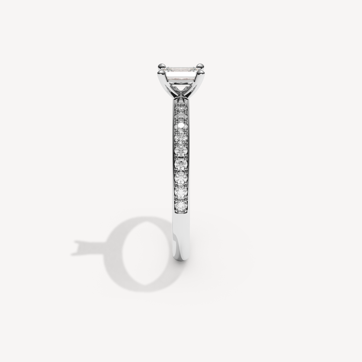 025) REFELLECANAL  92-2. Smaragd 0,30 + 0,01 sidstenar | White Gold | View 3