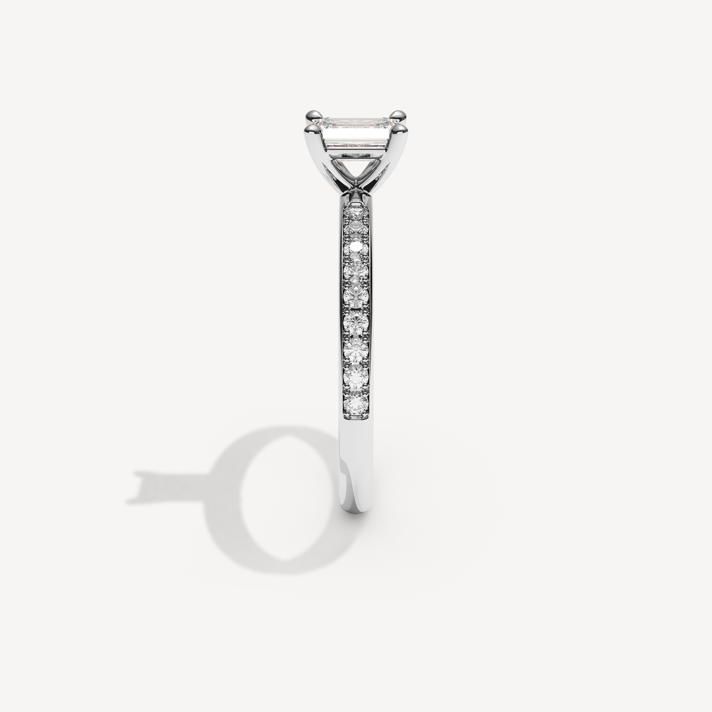027) REFELLECANAL92-2. Smaragd 0,50 + 0,01 sidstenar | White Gold | View 3
