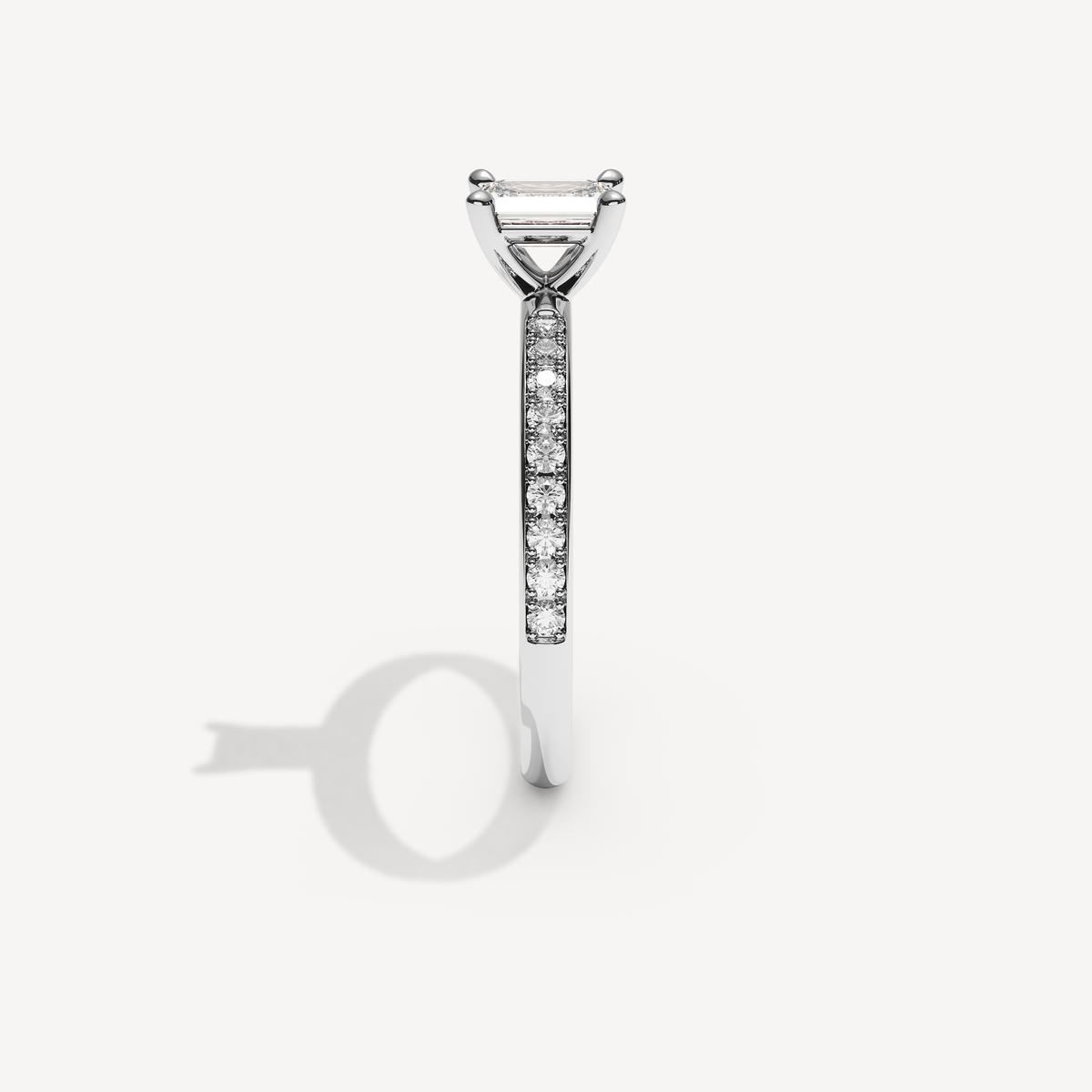 027) REFELLECANAL92-2. Smaragd 0,50 + 0,01 sidstenar | White Gold | View 3