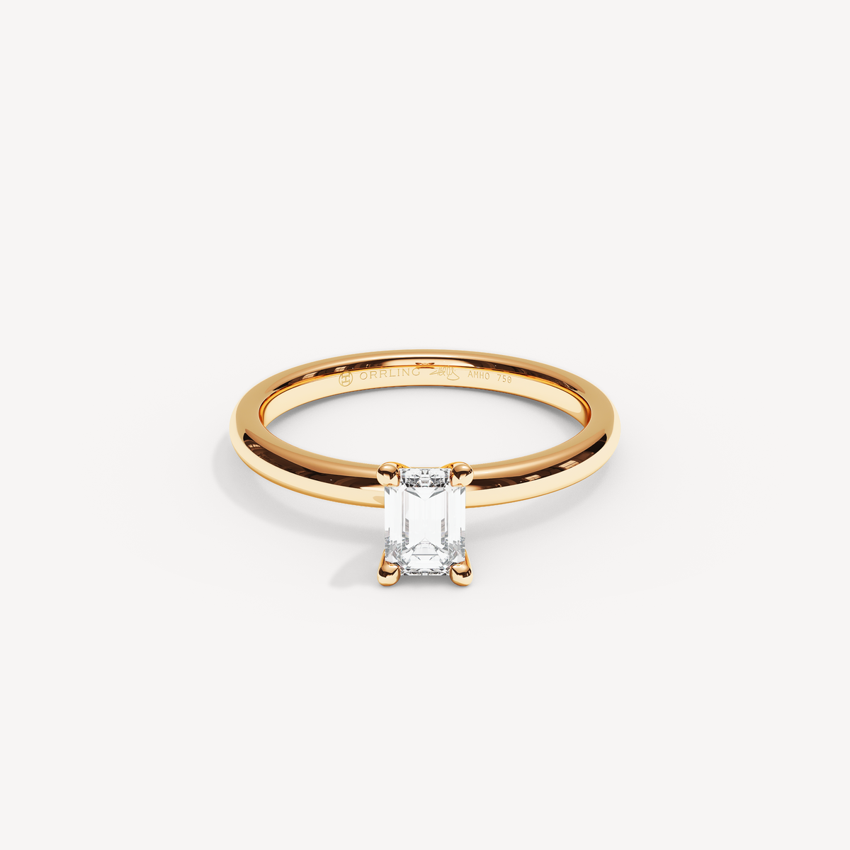 028) REFELLE 92-2. Smaragd 0,50 | Rose Gold | View 0