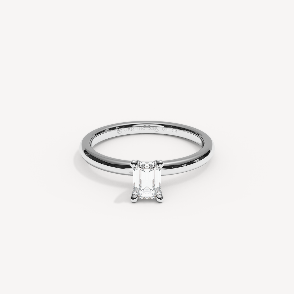 028) REFELLE 92-2. Smaragd 0,50 | White Gold | View 0