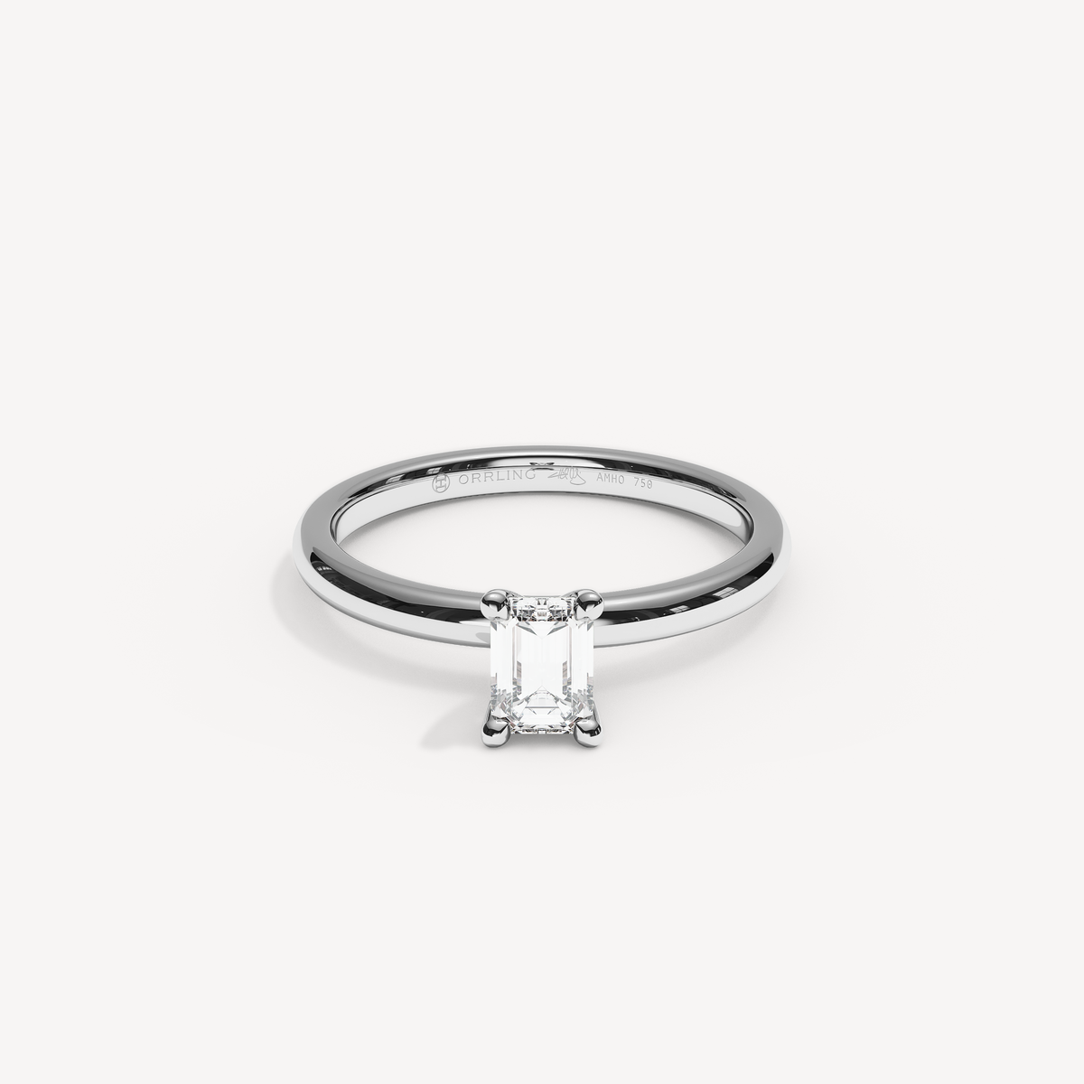 028) REFELLE 92-2. Smaragd 0,50 | White Gold | View 0