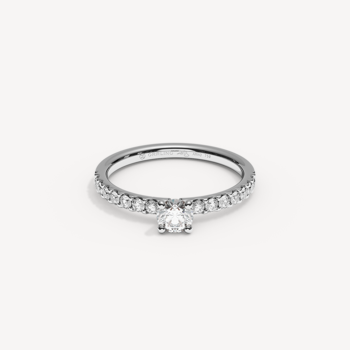 039) COVAMONTE M25. 2 mm skena. Glimmer 0,25 + 0,02 sidstenar | White Gold | View 0