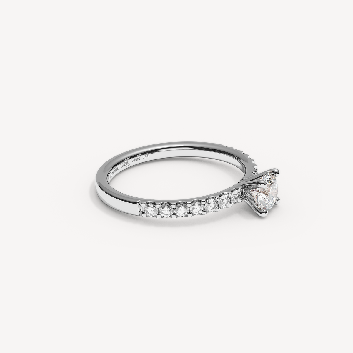 041COVAMONTE M25. 2 mm skena. Glimmer 0,50 + 0,02 sidstenar | White Gold | View 1