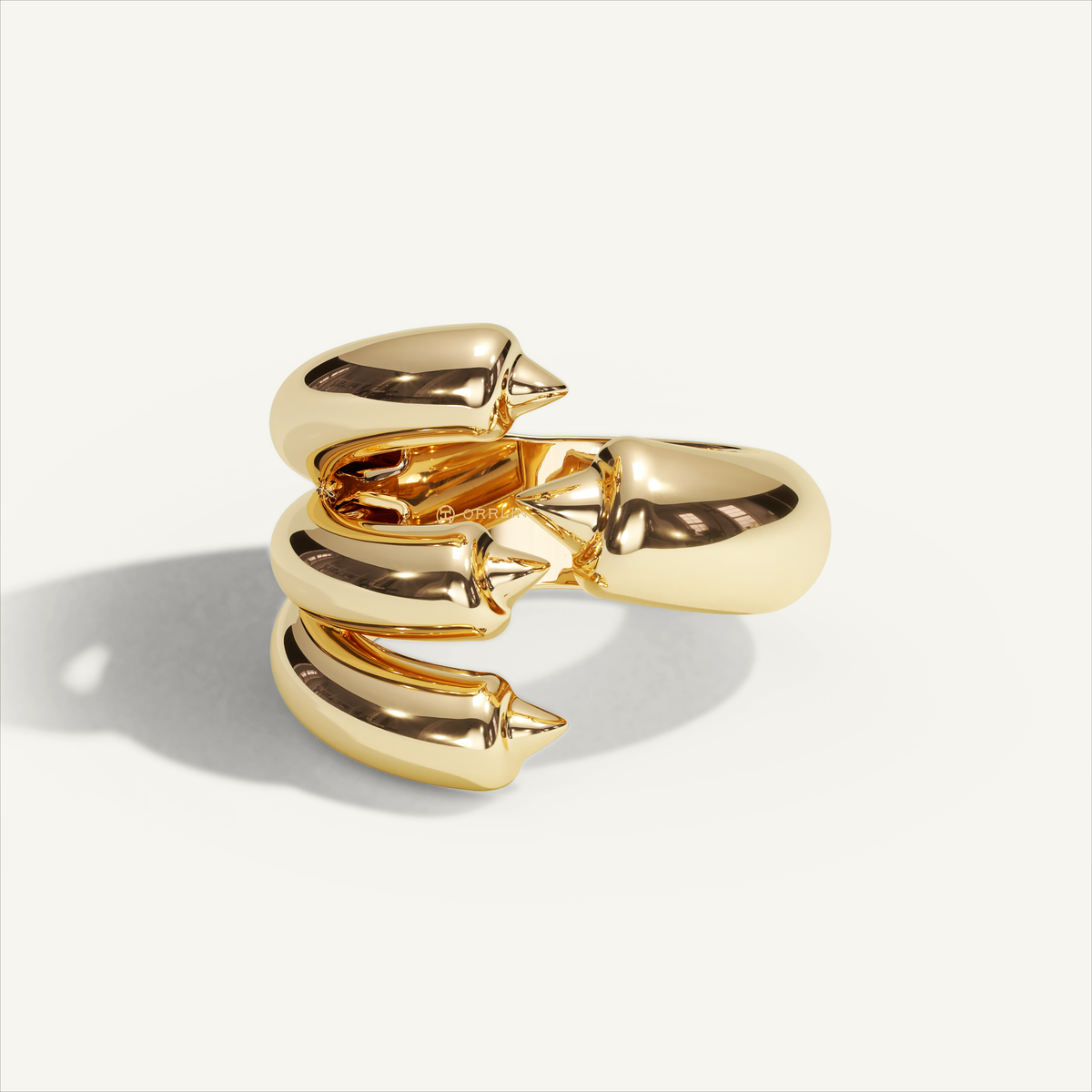 Griffe Clutch Ring in 18K yellow gold, product view