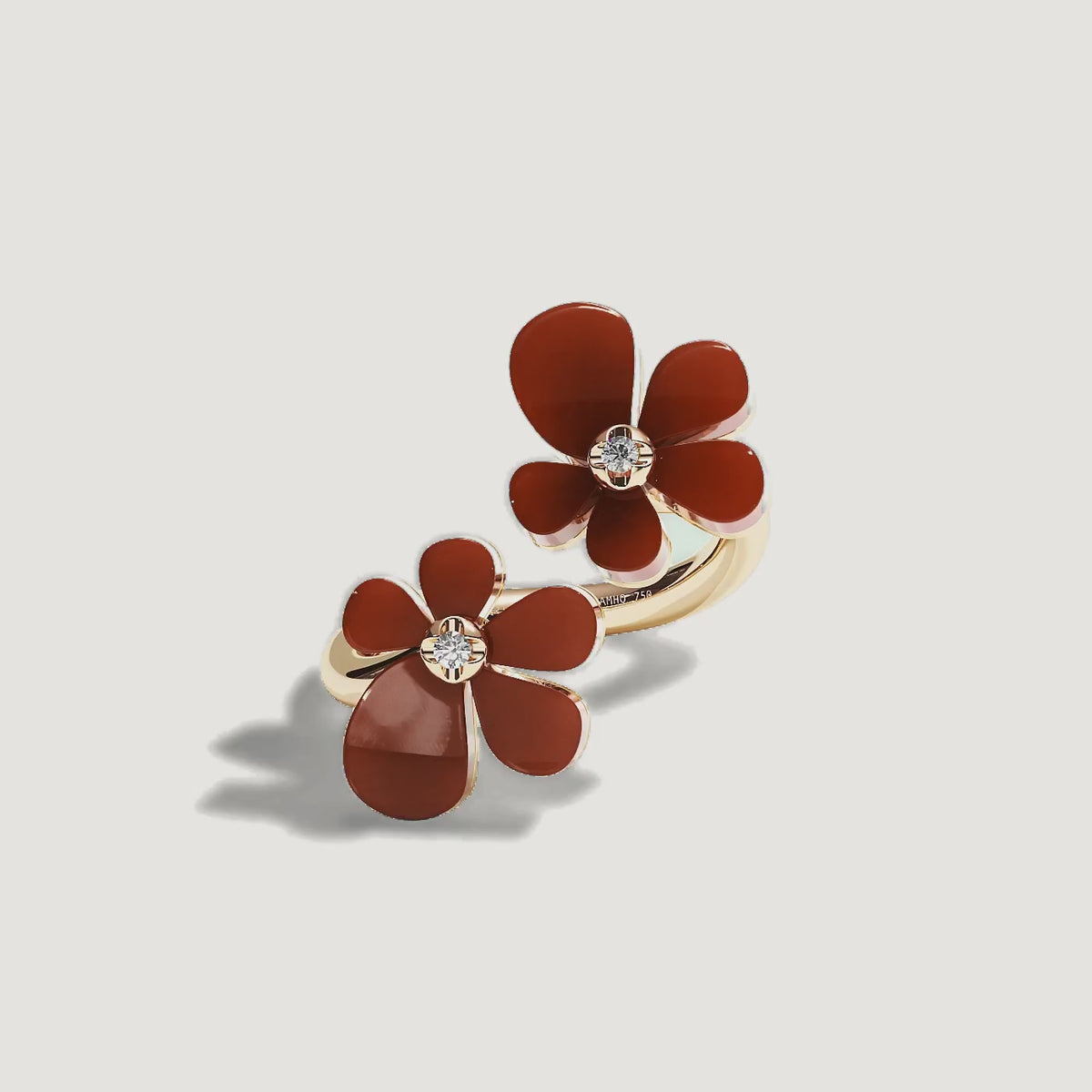 Gisela Carnelian Siblings Ring