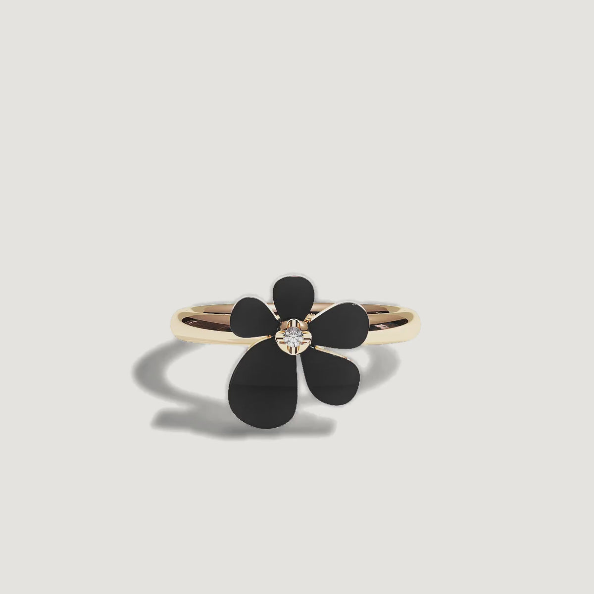 Gisela Onyx Solitaire Ring