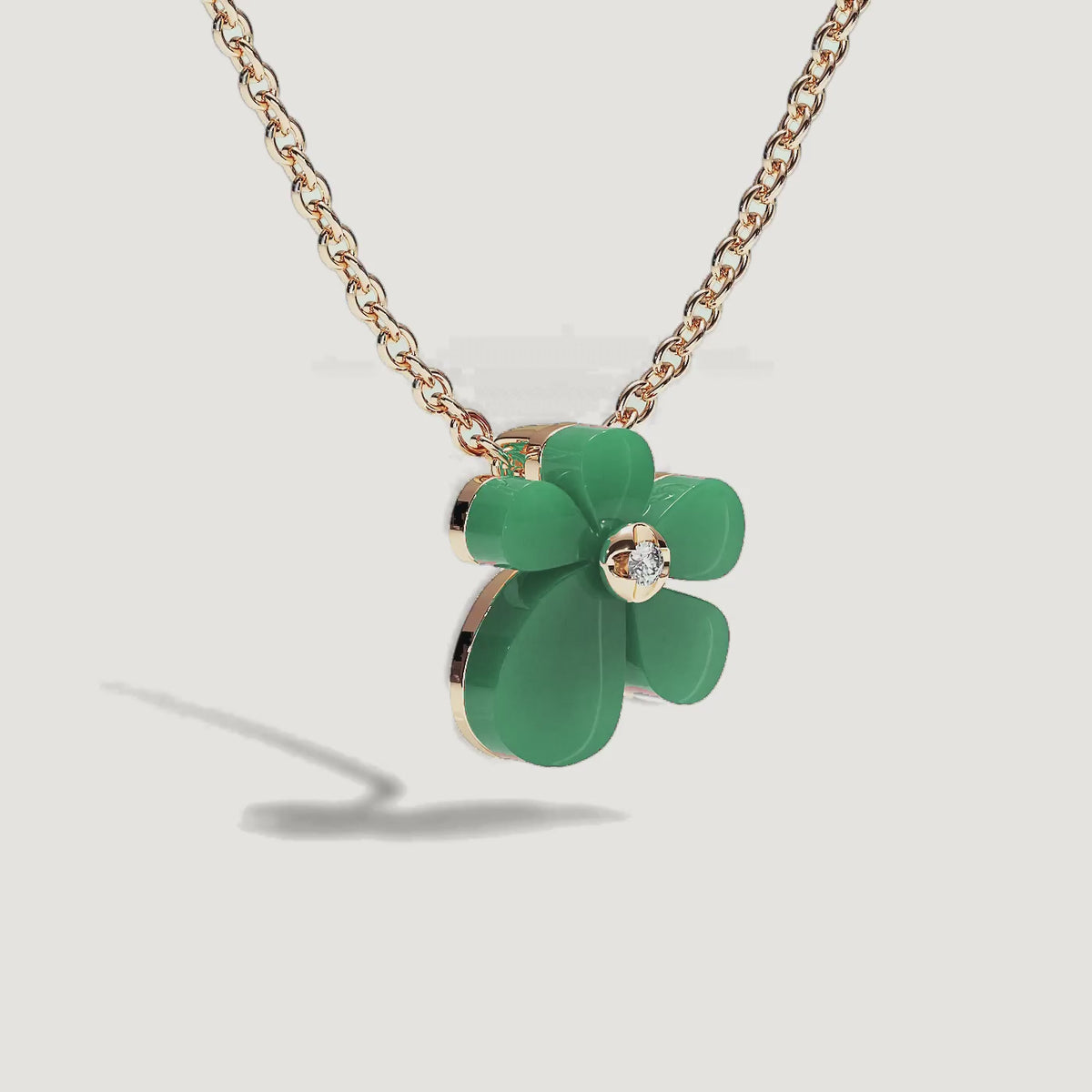Gisela Chrysoprase Solitaire Necklace