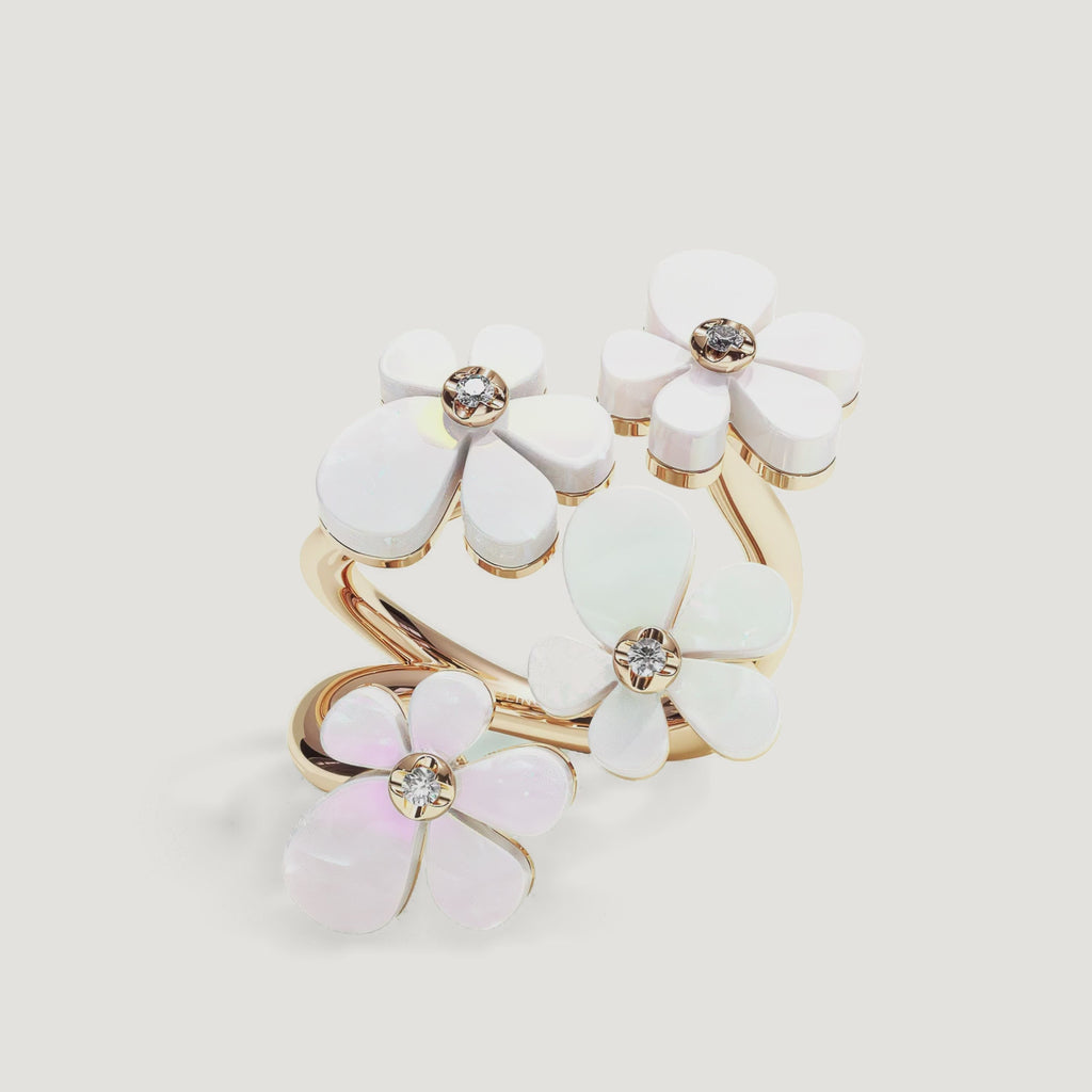 Gisela Mother of Pearl Tetra Ring
