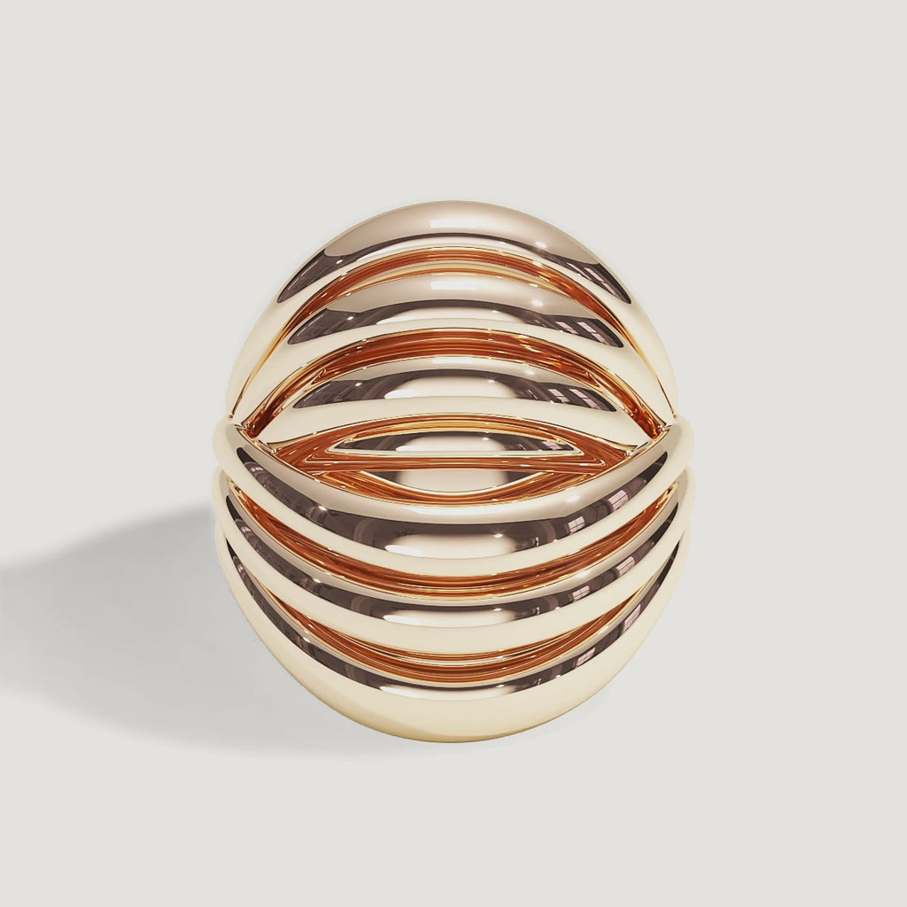 TIDE RING — rotation with #F7F5F0 background