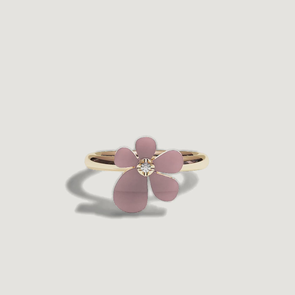 Gisela Rose Quartz Solitaire Ring