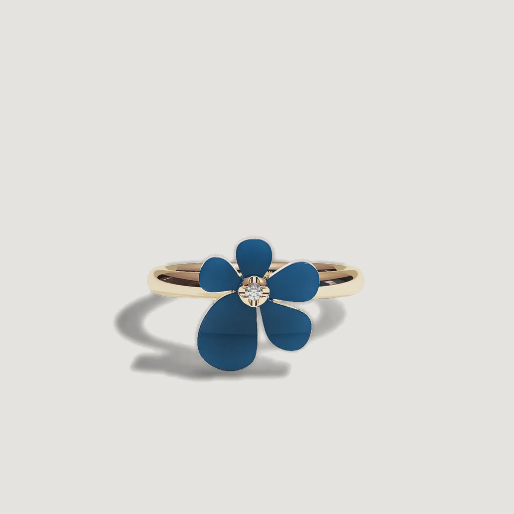 Gisela Blue Agate Solitaire Ring