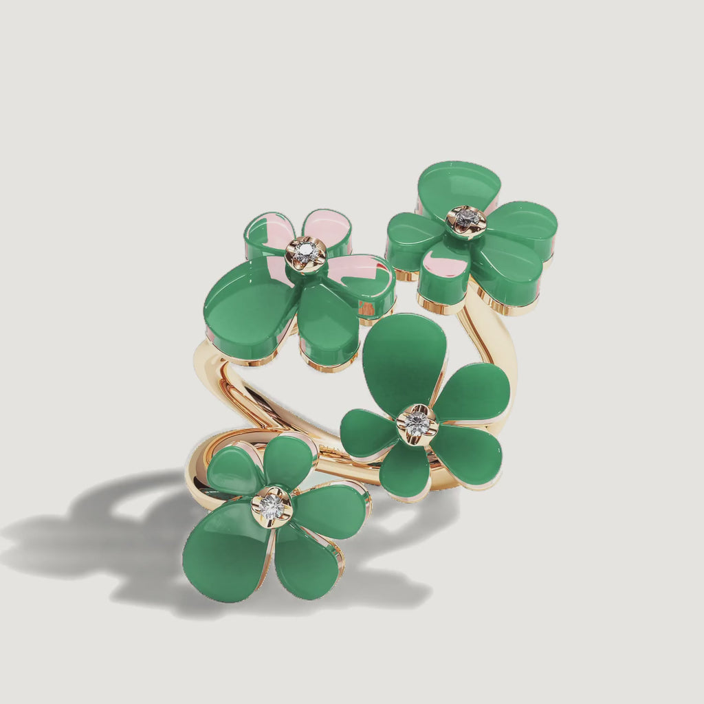 Gisela Chrysoprase Tetra Ring