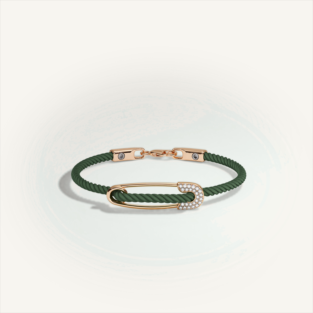 DEEP TEAL Rebel Pin Chord Bracelet