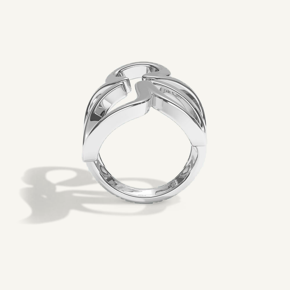 Bloom Open Silver Ring