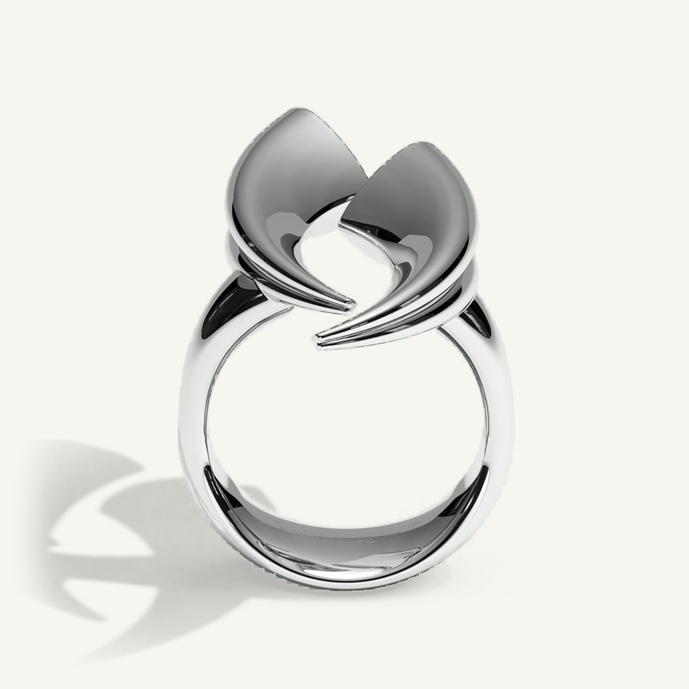 Amour Griffe Couple Silver Ring