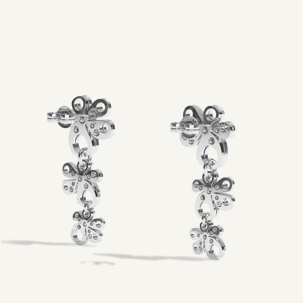 Gisela Multi Flower Silver Chandeliers