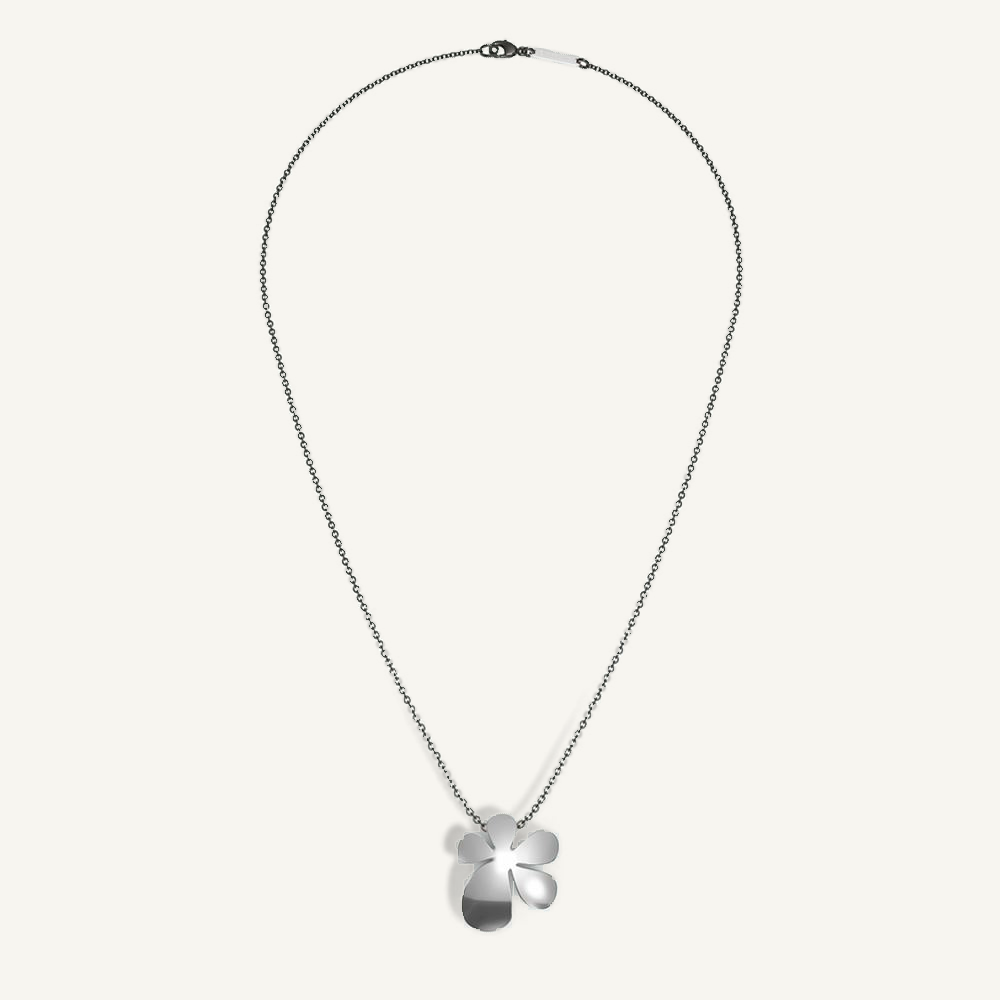 Bloom Solitaire Grand Silver Necklace