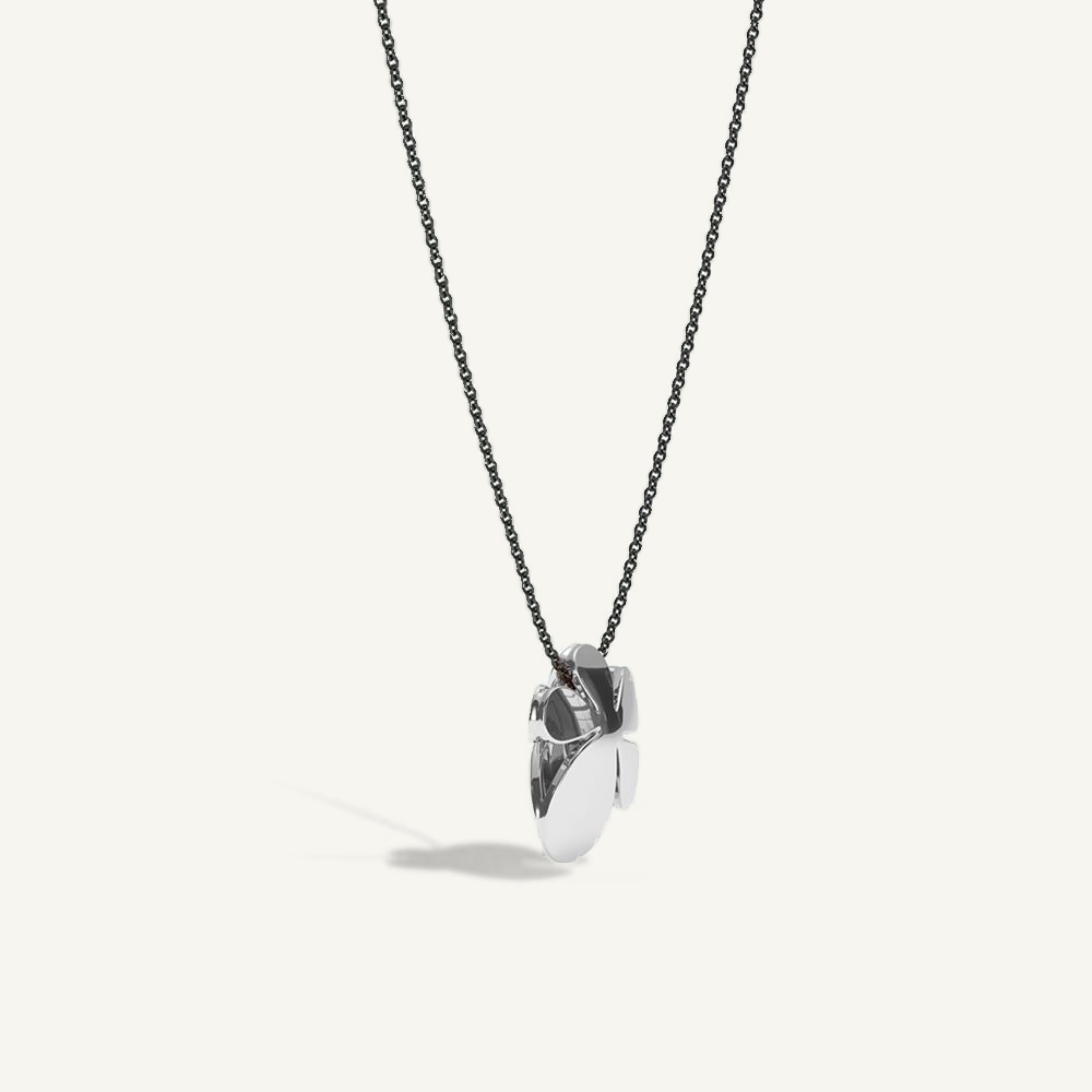 Bloom Solitaire Grand Silver Necklace