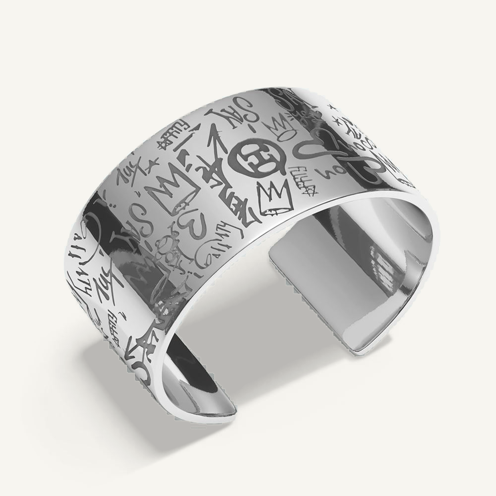 Mural Bangle Silver