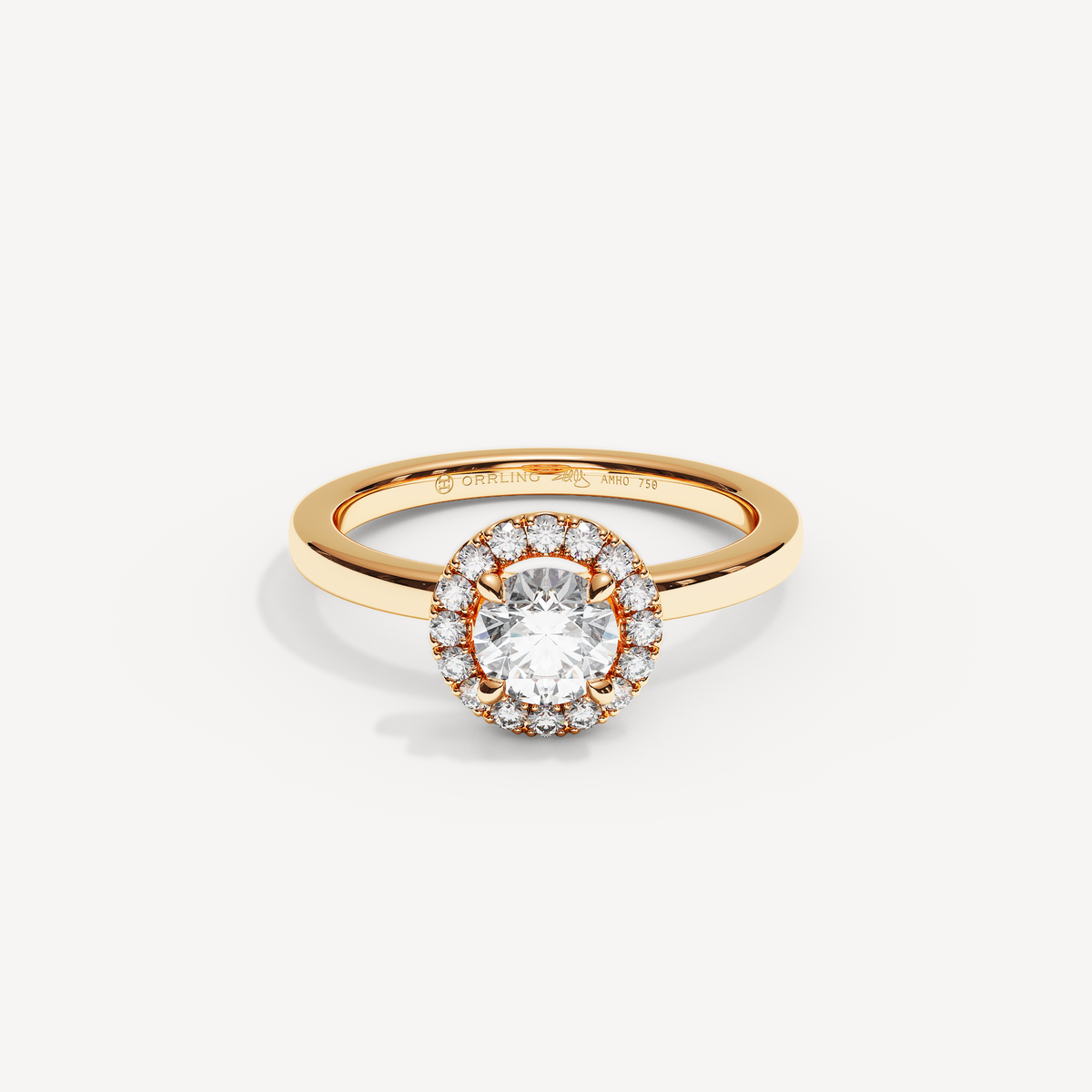 SOLAREBARI M22, 0.70 ct centre, rose gold, view 1.