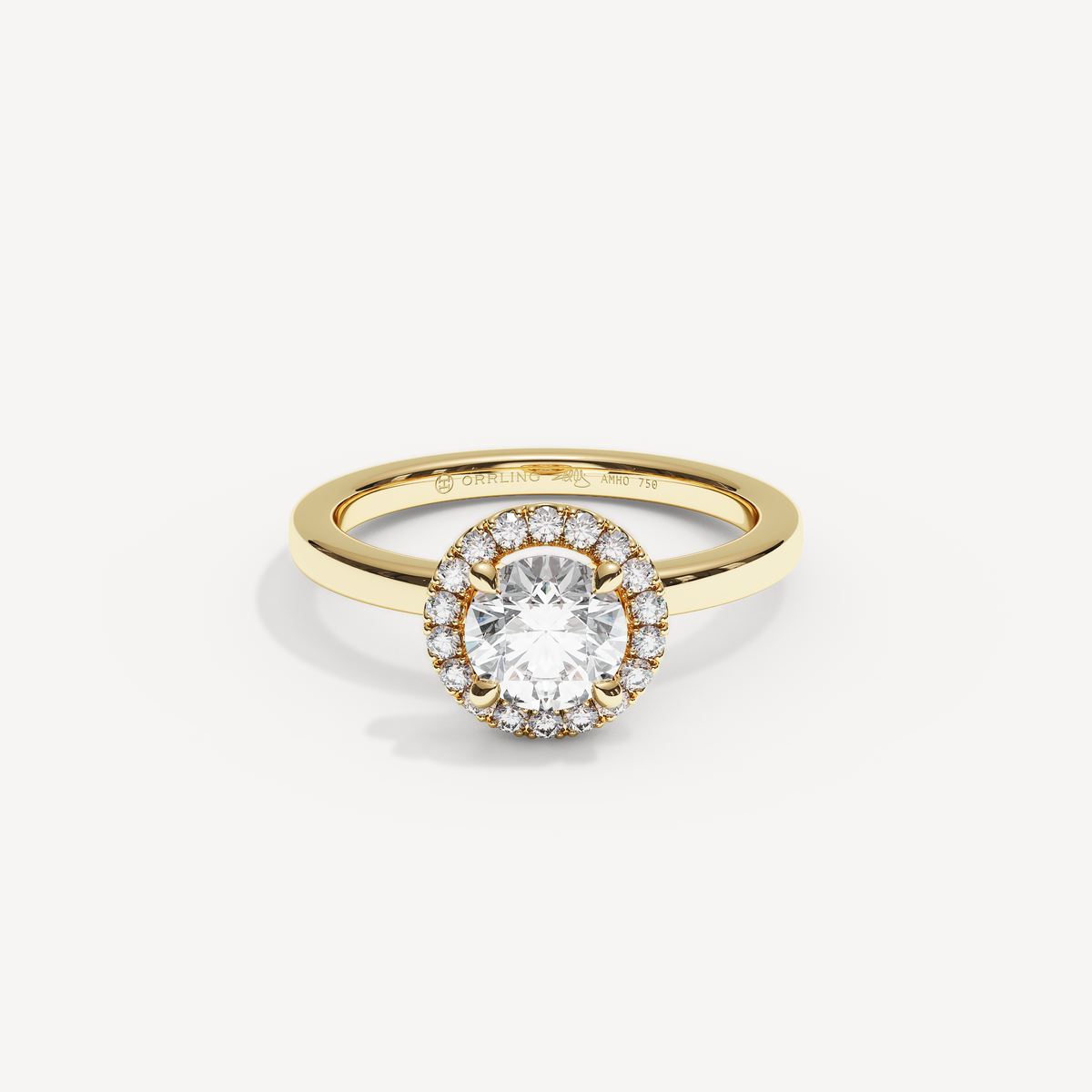 SOLAREBARI M22, 1.00 ct centre, yellow gold, view 1.