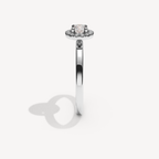 SOLAREBARI M22 small halo, white gold, view 4.