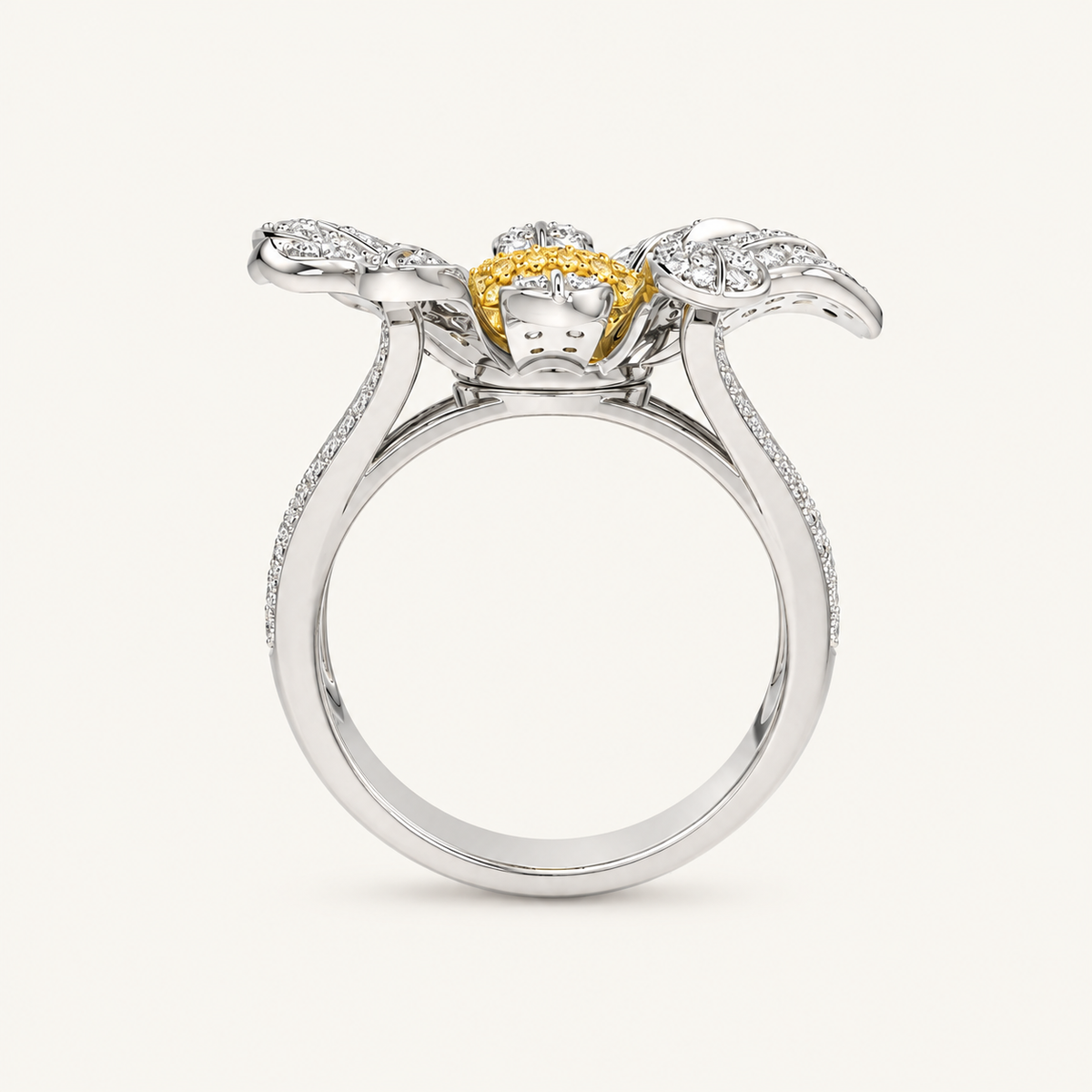 VERANA POP diamond ring, profile view