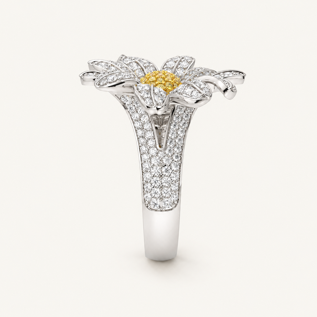 VERANA POP diamond ring, side view